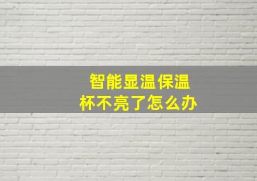 智能显温保温杯不亮了怎么办