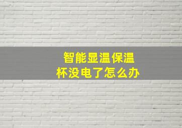 智能显温保温杯没电了怎么办