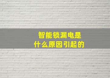 智能锁漏电是什么原因引起的