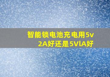 智能锁电池充电用5v2A好还是5VlA好