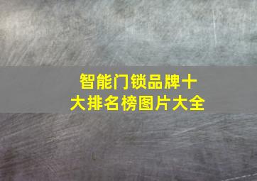 智能门锁品牌十大排名榜图片大全