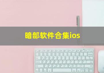 暗部软件合集ios