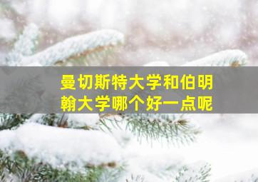 曼切斯特大学和伯明翰大学哪个好一点呢