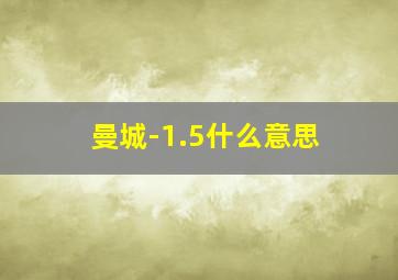 曼城-1.5什么意思