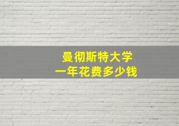 曼彻斯特大学一年花费多少钱