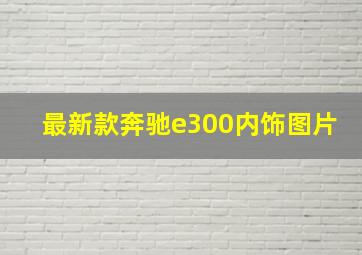 最新款奔驰e300内饰图片