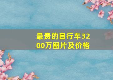 最贵的自行车3200万图片及价格