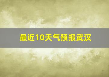 最近10天气预报武汉