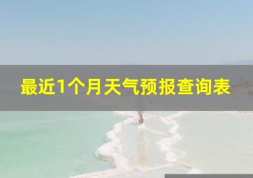 最近1个月天气预报查询表