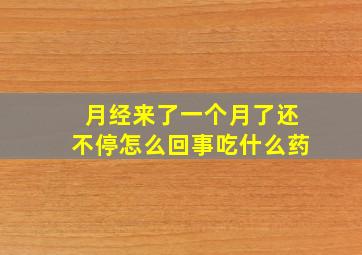 月经来了一个月了还不停怎么回事吃什么药