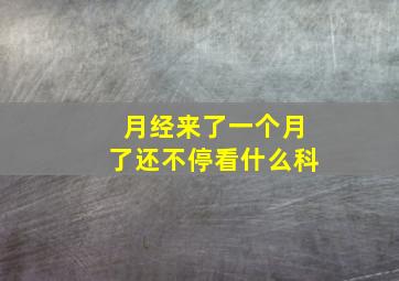 月经来了一个月了还不停看什么科