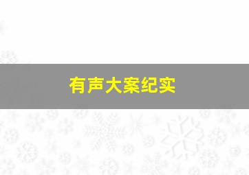 有声大案纪实