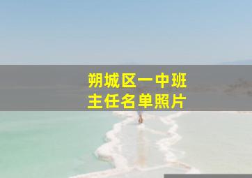 朔城区一中班主任名单照片