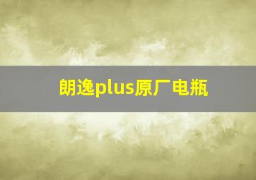 朗逸plus原厂电瓶