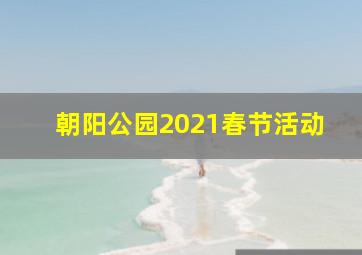 朝阳公园2021春节活动