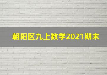 朝阳区九上数学2021期末