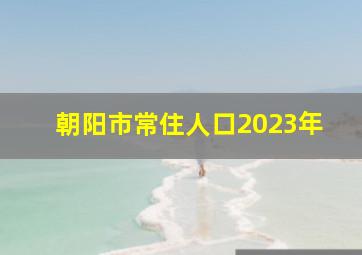 朝阳市常住人口2023年