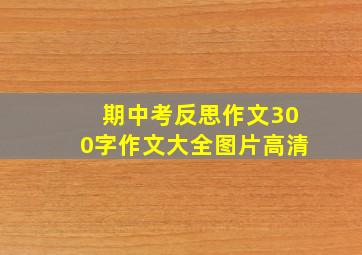 期中考反思作文300字作文大全图片高清