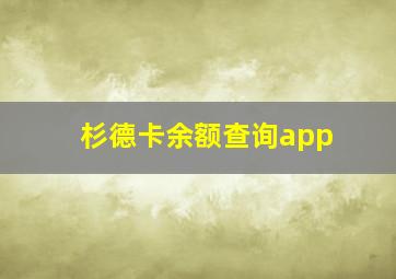 杉德卡余额查询app