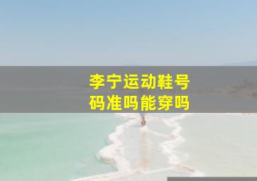 李宁运动鞋号码准吗能穿吗