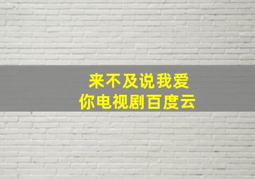 来不及说我爱你电视剧百度云