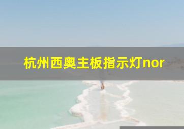 杭州西奥主板指示灯nor