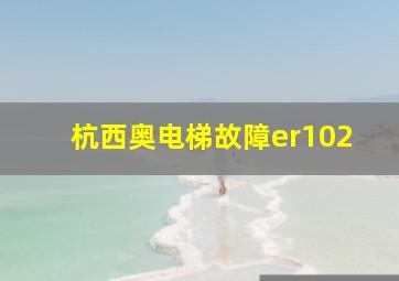 杭西奥电梯故障er102