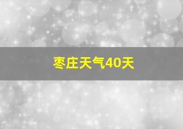 枣庄天气40天