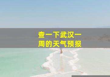 查一下武汉一周的天气预报