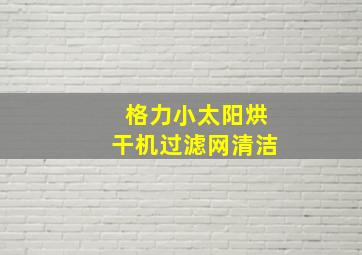 格力小太阳烘干机过滤网清洁