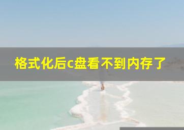 格式化后c盘看不到内存了