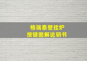 格瑞泰壁挂炉按键图解说明书