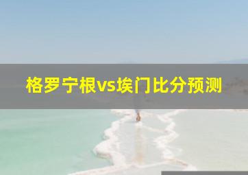 格罗宁根vs埃门比分预测