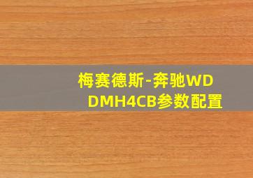 梅赛德斯-奔驰WDDMH4CB参数配置