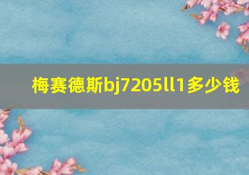 梅赛德斯bj7205ll1多少钱