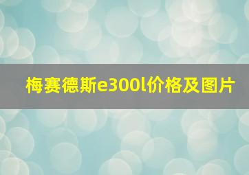 梅赛德斯e300l价格及图片