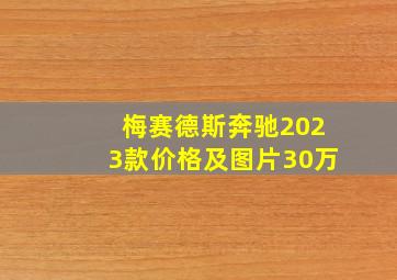 梅赛德斯奔驰2023款价格及图片30万