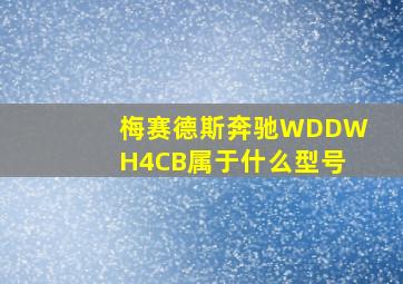 梅赛德斯奔驰WDDWH4CB属于什么型号