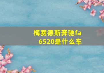 梅赛德斯奔驰fa6520是什么车