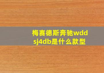 梅赛德斯奔驰wddsj4db是什么款型