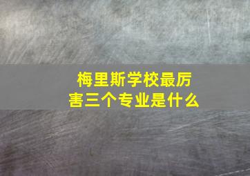 梅里斯学校最厉害三个专业是什么