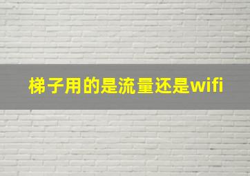 梯子用的是流量还是wifi