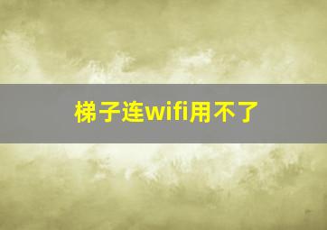 梯子连wifi用不了