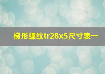 梯形螺纹tr28x5尺寸表一