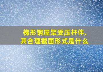 梯形钢屋架受压杆件,其合理截面形式是什么