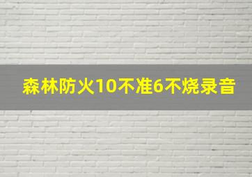 森林防火10不准6不烧录音