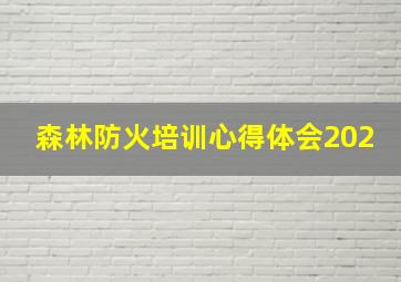 森林防火培训心得体会202