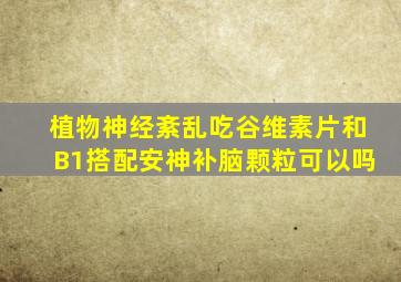 植物神经紊乱吃谷维素片和B1搭配安神补脑颗粒可以吗