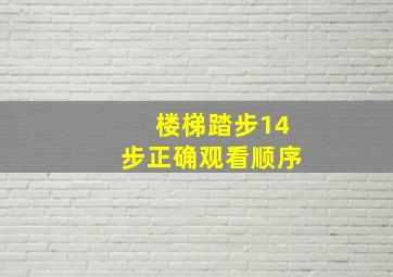 楼梯踏步14步正确观看顺序