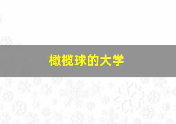 橄榄球的大学